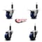Service Caster 3'' Solid Poly Swivel 1'' Expanding Stem Caster Set 2 Total Lock Brakes, 4PK SCC-EXTTL20S314-SPUS-2-S-2-1 - alternate 4